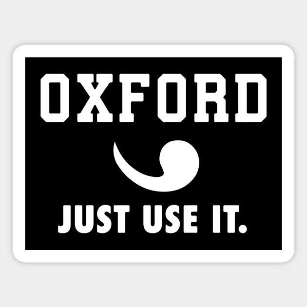 Oxford Comma Sportswear II Magnet by LordNeckbeard